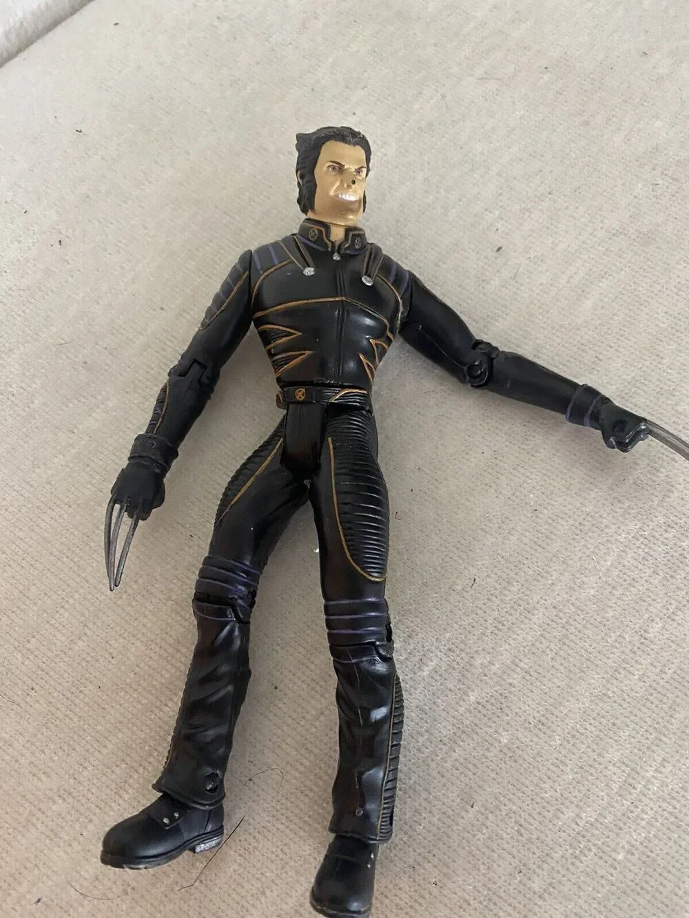 Marvel X-Men the Movie Wolverine Hugh Jackman Action Figure by Toy Biz